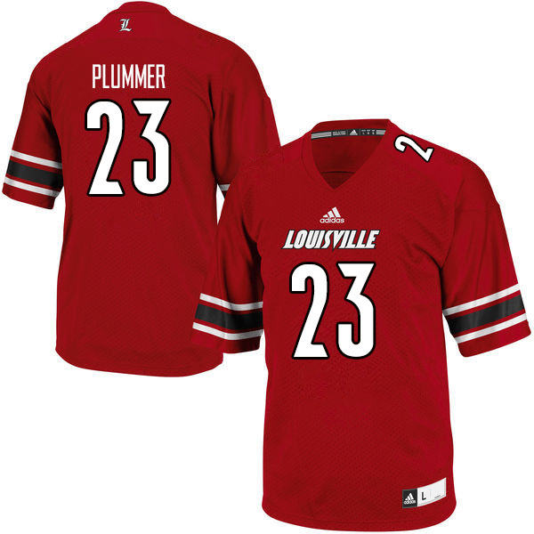 Men #23 Telly Plummer Louisville Cardinals College Football Jerseys Sale-Red